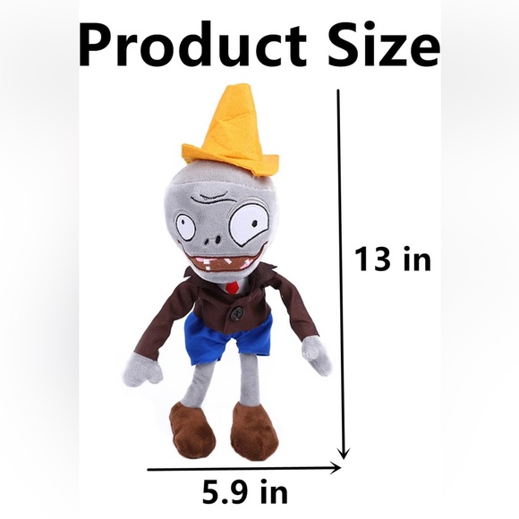 Cone-head Zombies Brown Coat Plush - Picture 4 of 7